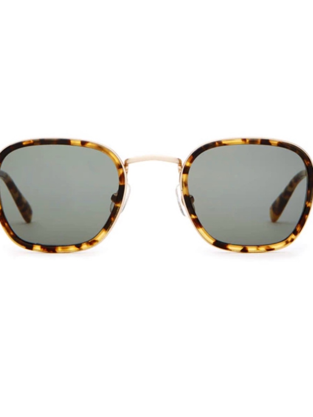 Crap Eyewear Tortoiseshell Frame Sunglasses with Green Lenses